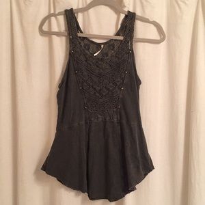 Free people Grey embellished tunic